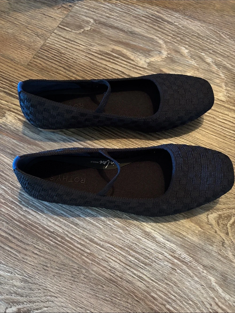 Rothy's Black The Max Square Mary Jane flats,  Women's 10.5 NWOT